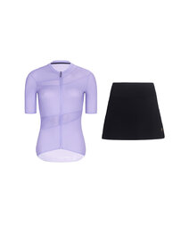 RIVANELLE jerseu scurt și fustă - GLAMOR - negru/mov